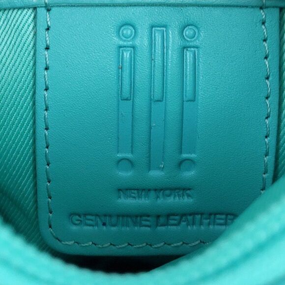 ILI New York Leather Crossbody Bag 6647 TRQ Adjustable Strap Mini Sac Mint Blue - Picture 3 of 13
